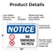 Signmission No Smoking No Pets OSHA Notice Sign, Plastic, 10in W x 7in L, 2PK OS-2PACK-NS-P-710-L-14806 - alternate 4